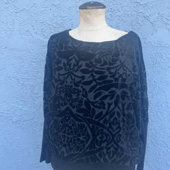 Velvet Burnout Blouse in Medium Womens Whimsygoth Gothic - Picture 7 of 9